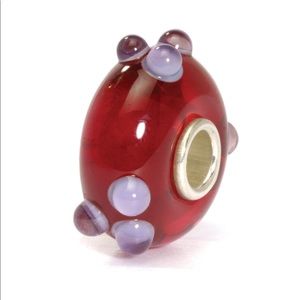 Trollbeads Authentic New Summer Bud Bead Red